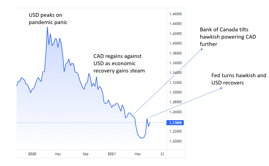 Các Yếu Tố Ảnh Hưởng đến Tỷ Giá USD/CAD